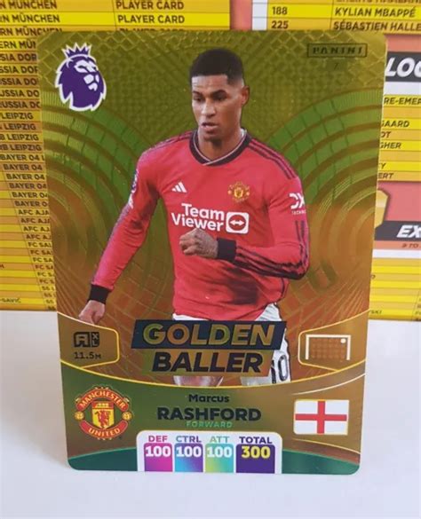 PANINI ADRENALYN XL Premier League 2024 MARCUS RASHFORD GOLDEN BALLER