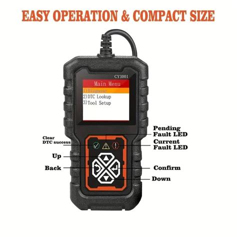 Car OBD2 Code Scanner Diagnostic Scanner Code Reader Erase Engine Fault ...