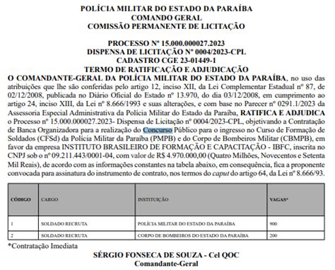 Concurso Bombeiros PB banca definida edital iminente Direção Concursos