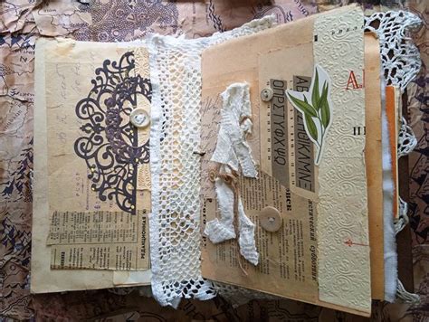 Grungy Junk Journal Vintage Handmade Art Book Botanical Journal