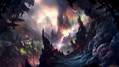 Fantasy Landscape Hd Wallpaper A Mystical Realm Awaits By Ivan Laliashvili