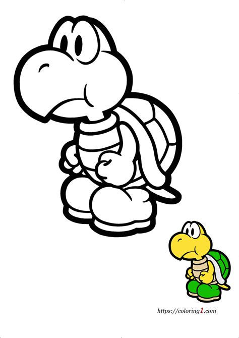 Mario Koopa Troopa Coloring Pages 2 Free Coloring Sheets 2021