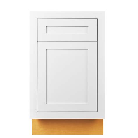 21 Wide Base Cabinet Snow White Inset Shaker Single Door Single