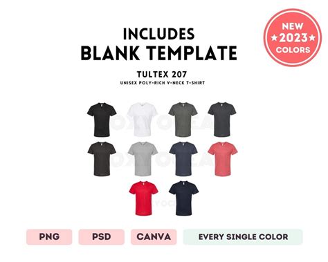 Tultex Color Size Chart Editable Canva Template Unisex Poly