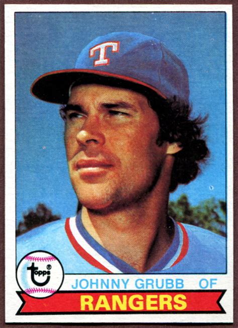 Topps Johnny Grubb Baseball Card Texas Rangers