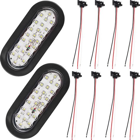 Amazon Oyviny Inch White Oval Led Reverse Trailer Tail Lights