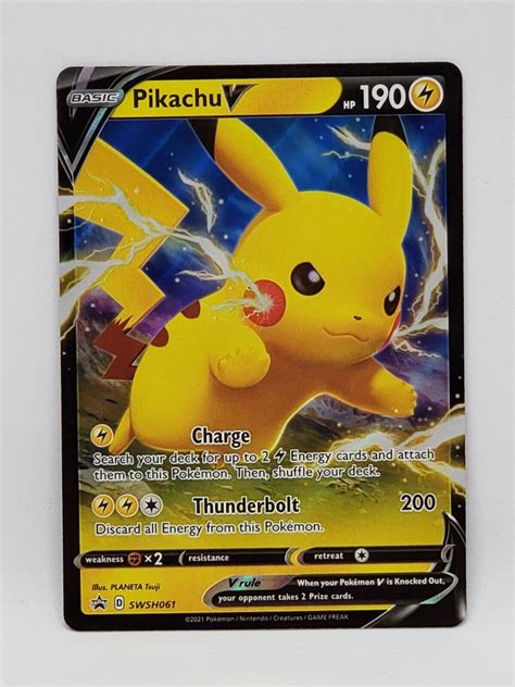 Pokemon Card Black Star Ultra Rare Pikachu V Swsh Near Mint Values