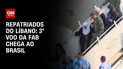 Repatriados do Líbano 3 voo da FAB chega ao Brasil LIVE CNN YouTube