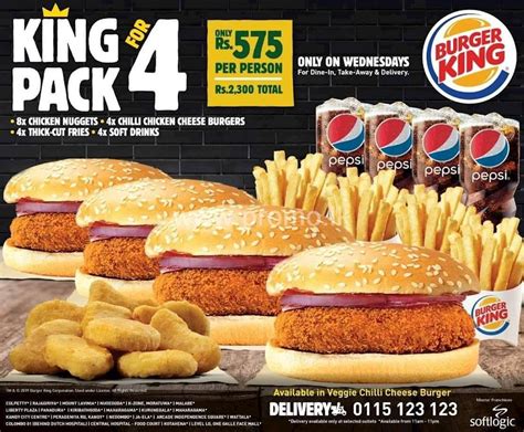 King Pack For Four Only On Wednesdays At Burger King Sri Lanka