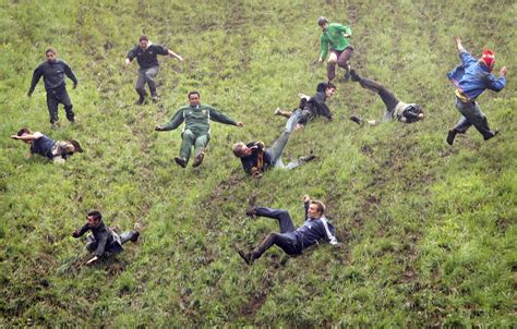The 2018 UK Cheese Rolling Contest Was A Complete Mess With Flying