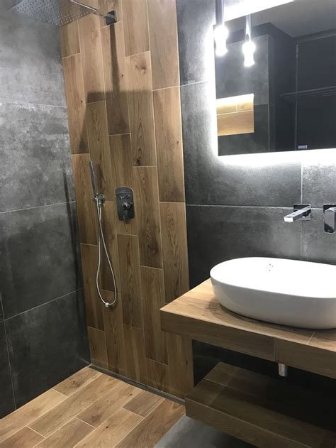 Projekt własny l czarno dębowa łazienka Bathroom design Bathroom