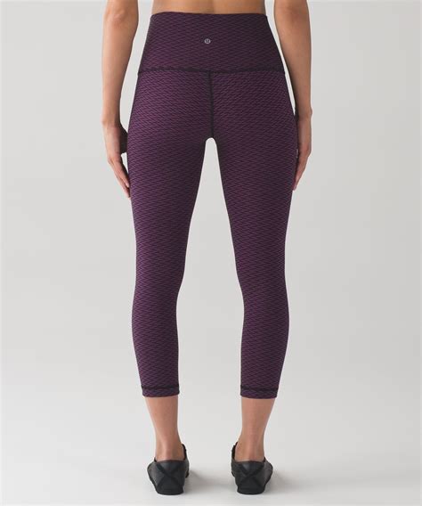 Lululemon Wunder Under Crop Hi Rise Luxtreme Score Jacquard Black