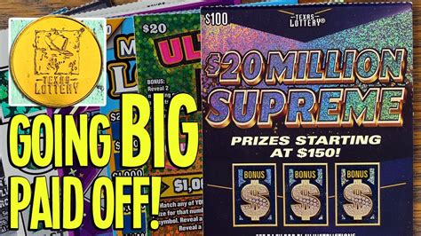 💰 Going Big Paid Off 💵 100 Scratch Off Ticket 🔴 230 Texas Lottery Scratch Offs Youtube