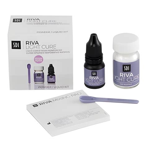 Kit Ionômero de Vidro Restaurador Riva Light Cure Pó e Líquido A2 SDI