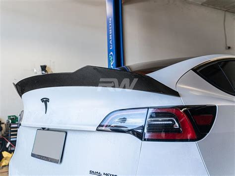 Tesla Model Y Dtm Carbon Fiber Trunk Spoiler