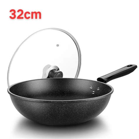 3234cm Non Stick Pan Diamond Frying Pan Kitchen Iron Frying For Gas Stove Induction Cooker