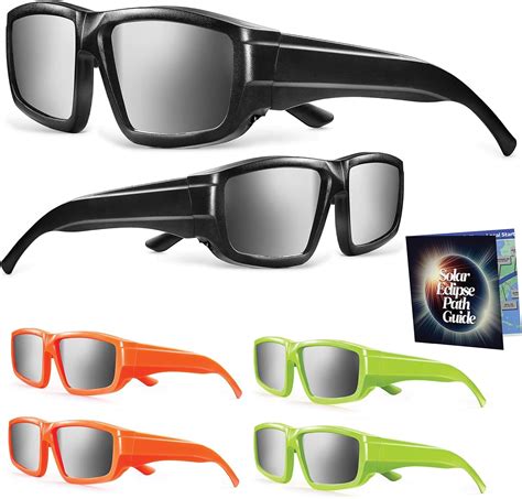 Medical King Gafas De Eclipse Solar Paquete De 6 3 Colers 2024 Con