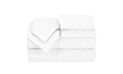 Lavish Home Chevron 100 Cotton Towel Set 6 Piece Groupon