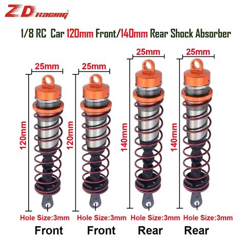 Zd Racing Pcs Pcs Rc Car Metal Shock Absorber Mm Front Mm