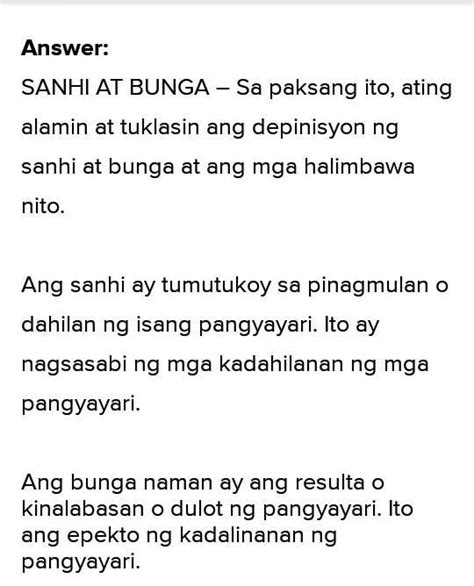 Sanhi At Bunga Ng Pagunlad Ng Wikang Pambansa Brainlyph