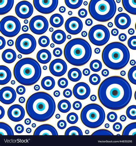 Evil Eye Ethnic Pattern Mystic Greek Blue Amulet Vector Image