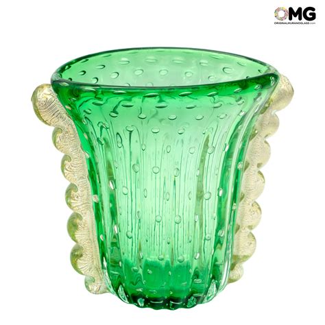 Vasi Soffiati Assortimento Vaso Vulcano Verde Disponibile In Tre