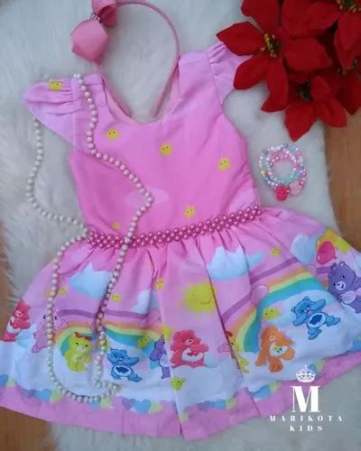 Fantasia Ursinhos Carinhosos Infantil Vestido Roupa Aniversá