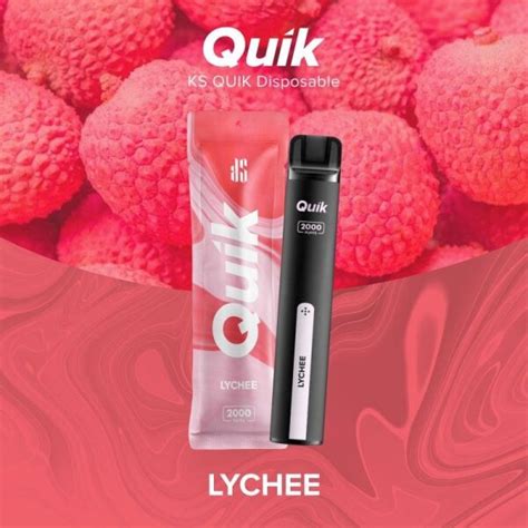 KS Quik 2000 Puffs Lychee 450mAh 7ml Nic 3 USB Type C Charging แท