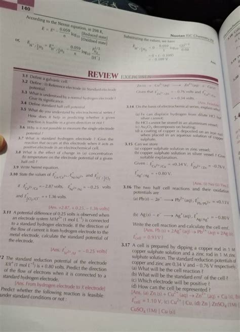 Write The Cell Reaction And Calculate The Cell Emf Ans Pb S 2Ag Aq