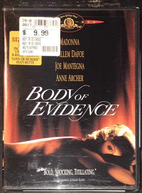 Body Of Evidence Dvd 2002 Unrated And R Rated Versions For Sale