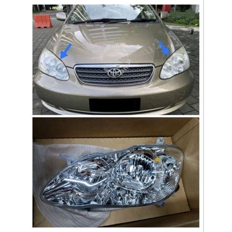 Original Toyota Zze Altis Head Lamp Unit Lampu Depan White