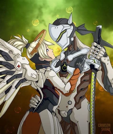 Genji X Mercy Overwatch Mercy Overwatch Overwatch Comic Overwatch Fan Art