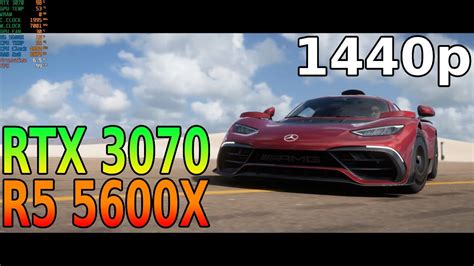 Forza Horizon 5 Rtx 3070 And Ryzen 5 5600x 1440p Benchmark Youtube