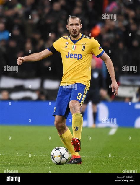 London Uk 7th March 2018 Giorgio Chiellini Of Juventus During The