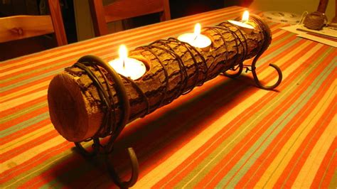 Easy Log Candle Holder A How To Video A Quick DIY Project YouTube