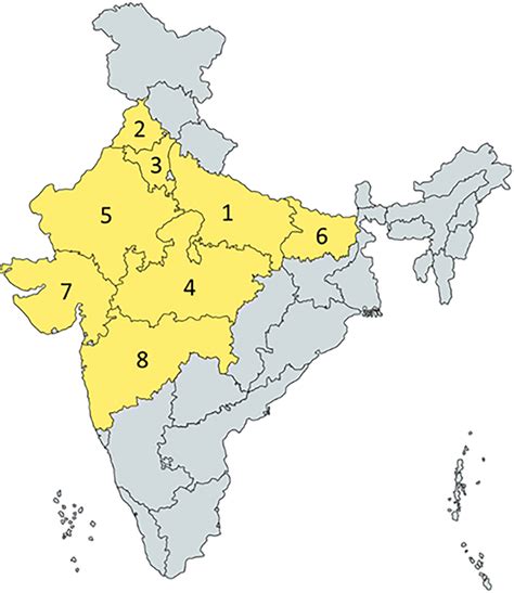 Top Wheat Producing States Of India Map Of India Off