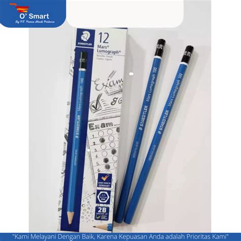 Jual Pensil 2b Staedtler Biru Mars Lumograph Pcs Shopee Indonesia