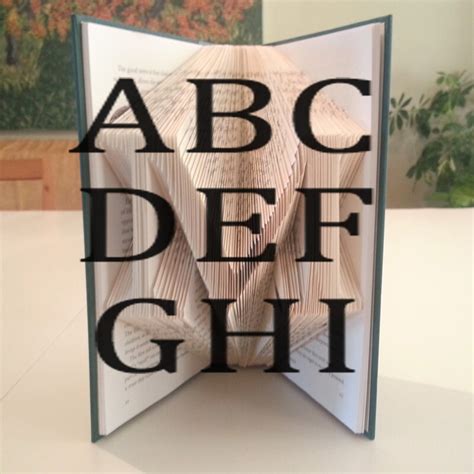 Book Folding Patterns Capital Letters Etsy