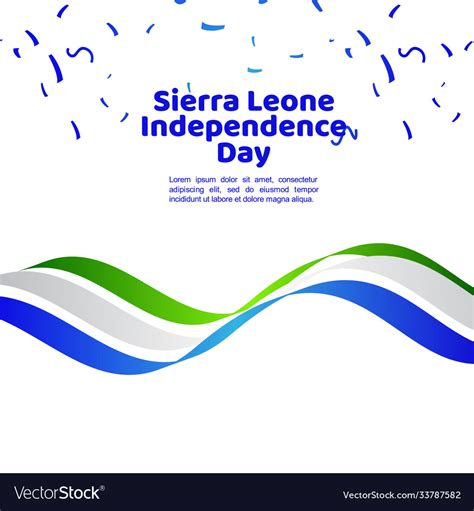 Sierra leone independence day template design Vector Image