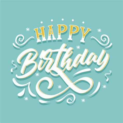 Happy Birthday Typography Vector Vector Art At Vecteezy