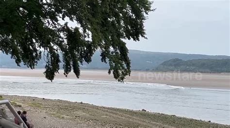 The Arnside Tidal Bore Flooding The Kent Channel At Arnside To