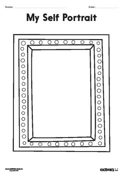 Self Portrait Frames - Worksheets by Okidoke Australia | TPT