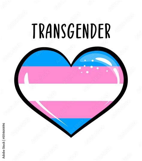 Transgender Heart Symbol Rainbow Heart Sticker Pride Banner Lgbt Flag Colors Happy Pride