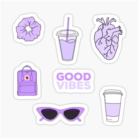 Purple Aesthetic Stickers Redbubble