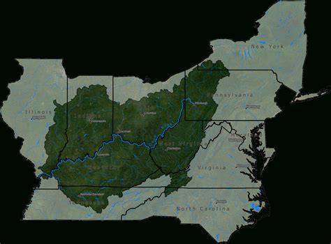 Map Of USA With Ohio River | Maps Of Ohio