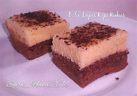 Resep Bolu Lapis Kopi Kukus Oleh Syifa Hana Cookpad