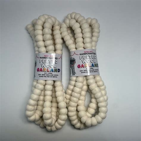 Trader Joes Limited Edition Decorations 2022 White Felted Wool