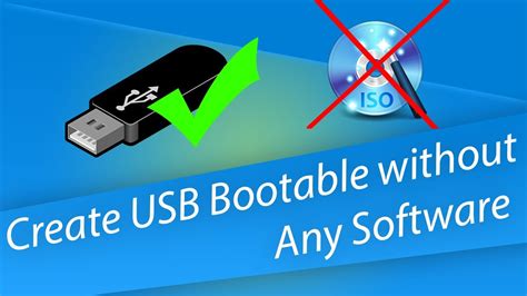 Create Bootable Usb Without Any Software Youtube