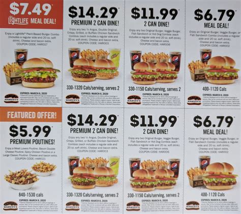 Harvey’s Canada Coupons(Ontario): Valid until March 8, 2020