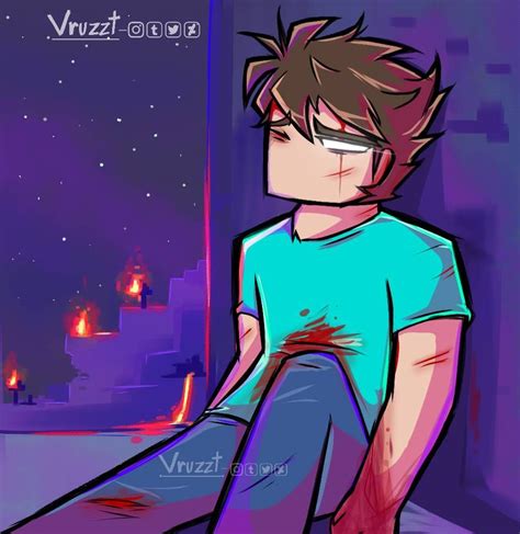 Derrotado By Vruzzt On Deviantart Minecraft Anime Minecraft Drawings Minecraft Art